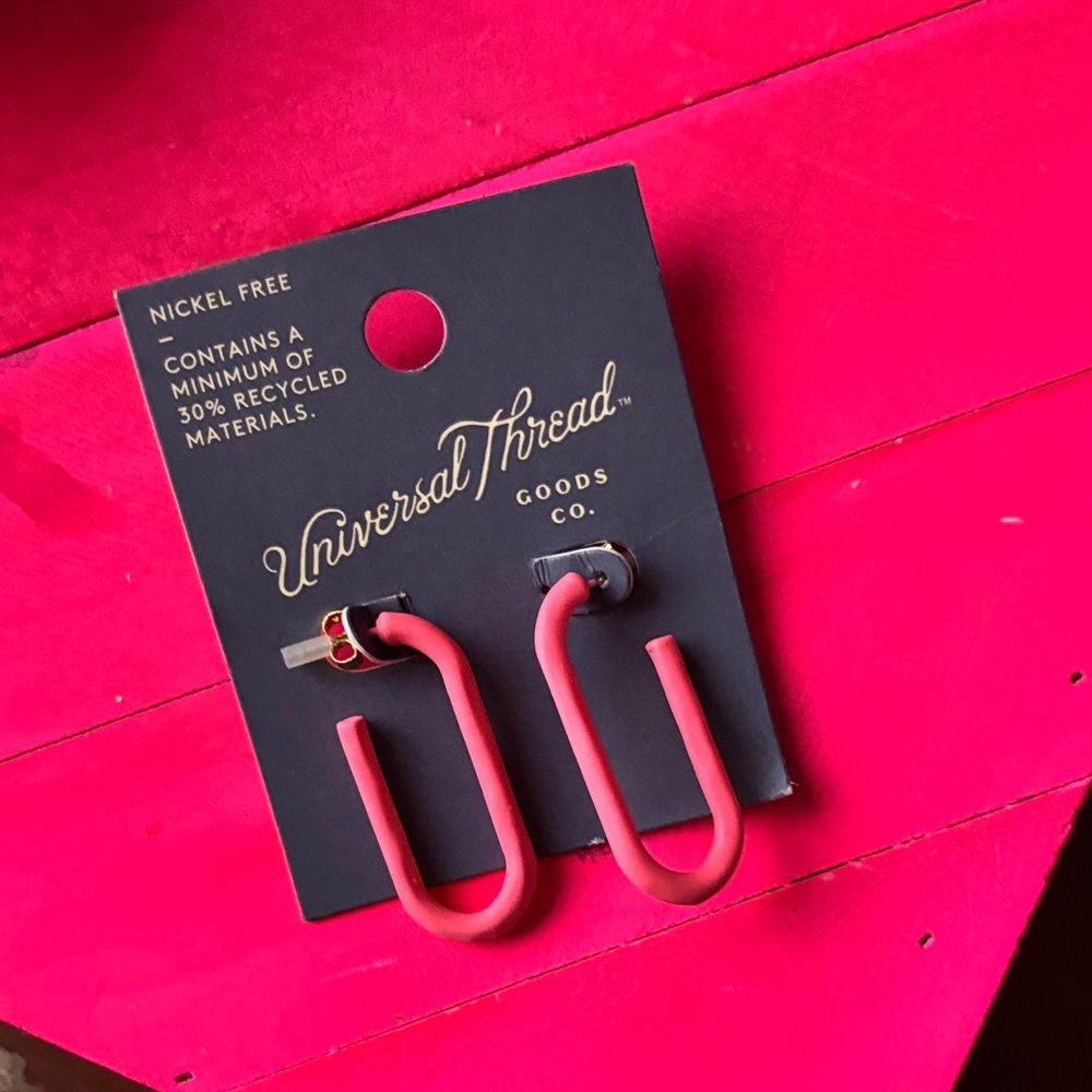 Universal Thread Coral Hoop Earrings